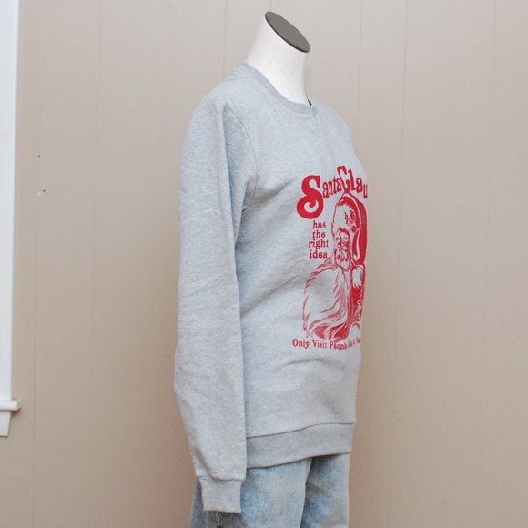 Denim and Flower Women's Grey Christmas Sweater - Picture 3 of 5